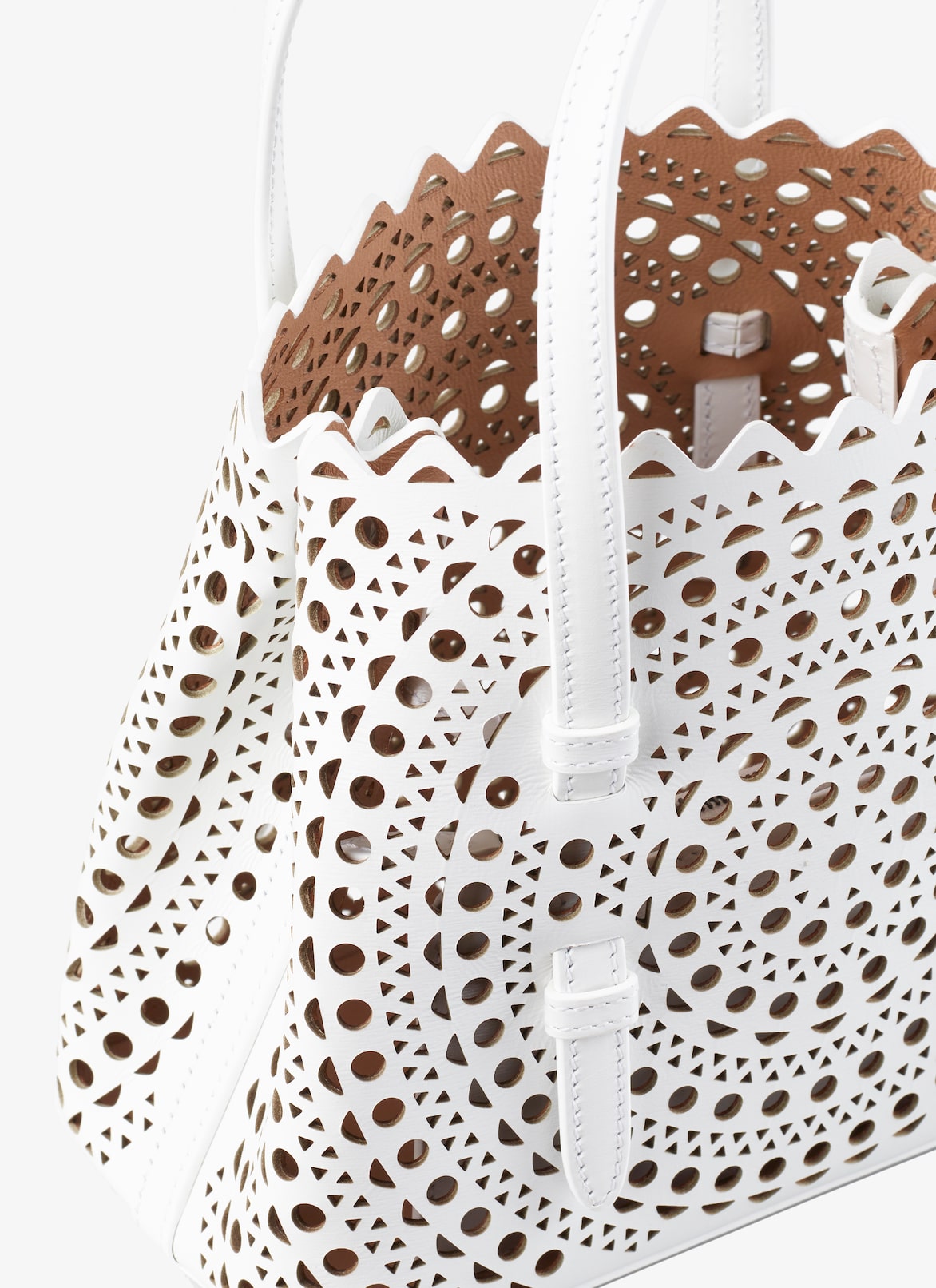 Mina 20 tote bag
 ALAÏA OPTIC WHITE MINA 20 TOTE BAG